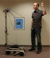 Brown computer scientists have built a robot that can follow nonverbal commands from a person in a variety of environments -- indoors as well as outside -- all without having to adjust for variations in lighting. 2009-0316.robot.png