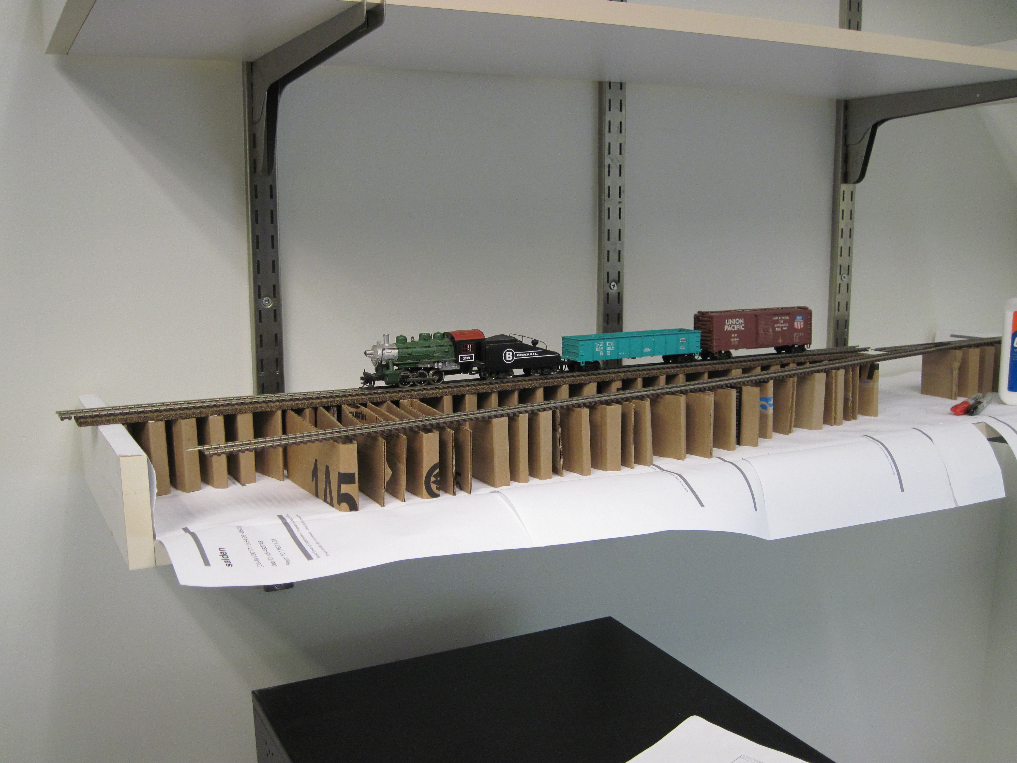 wall mounted train set