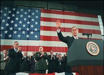 President Bush with Defense Secretary