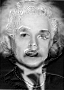 Hybrid image of Marilyn and Albert Einstein