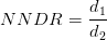 N N DR   = d1-
           d2
