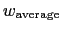 $ w_{\rm {average}}$