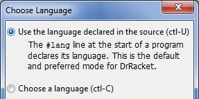 choose language menu