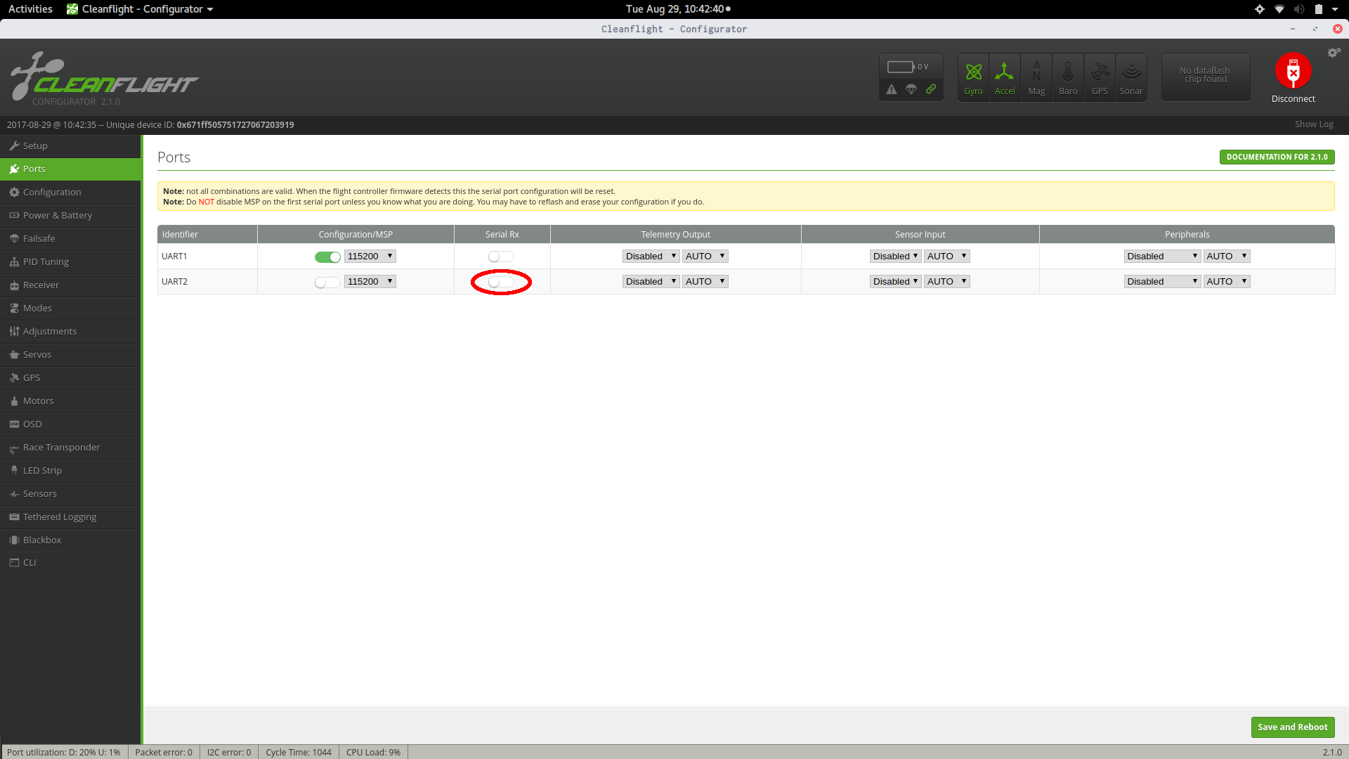 Disable SerialRX