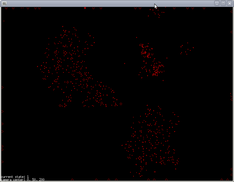 A screenshot of my program's 2D visualization component.