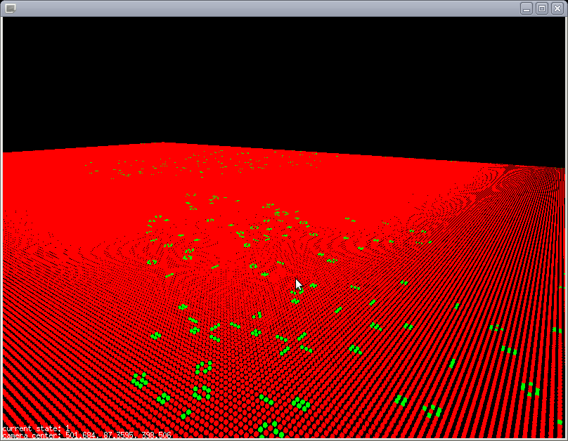 A screenshot of my program's 3D visualization component.