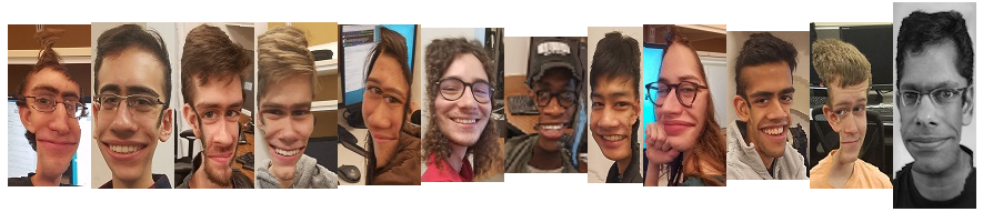 Fluid faces of the course staff (courtesy Vince and Joe).
