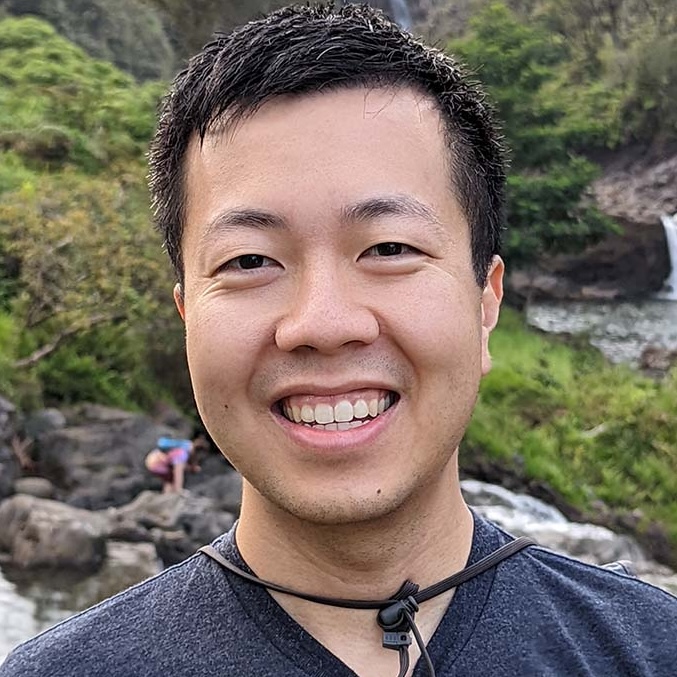 Man smiling.