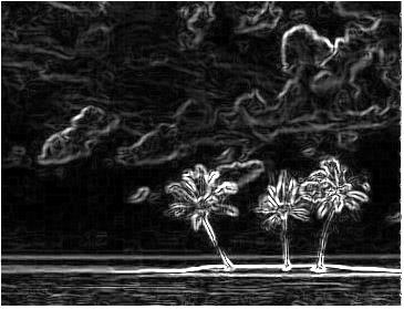 Sobel filter on desert island