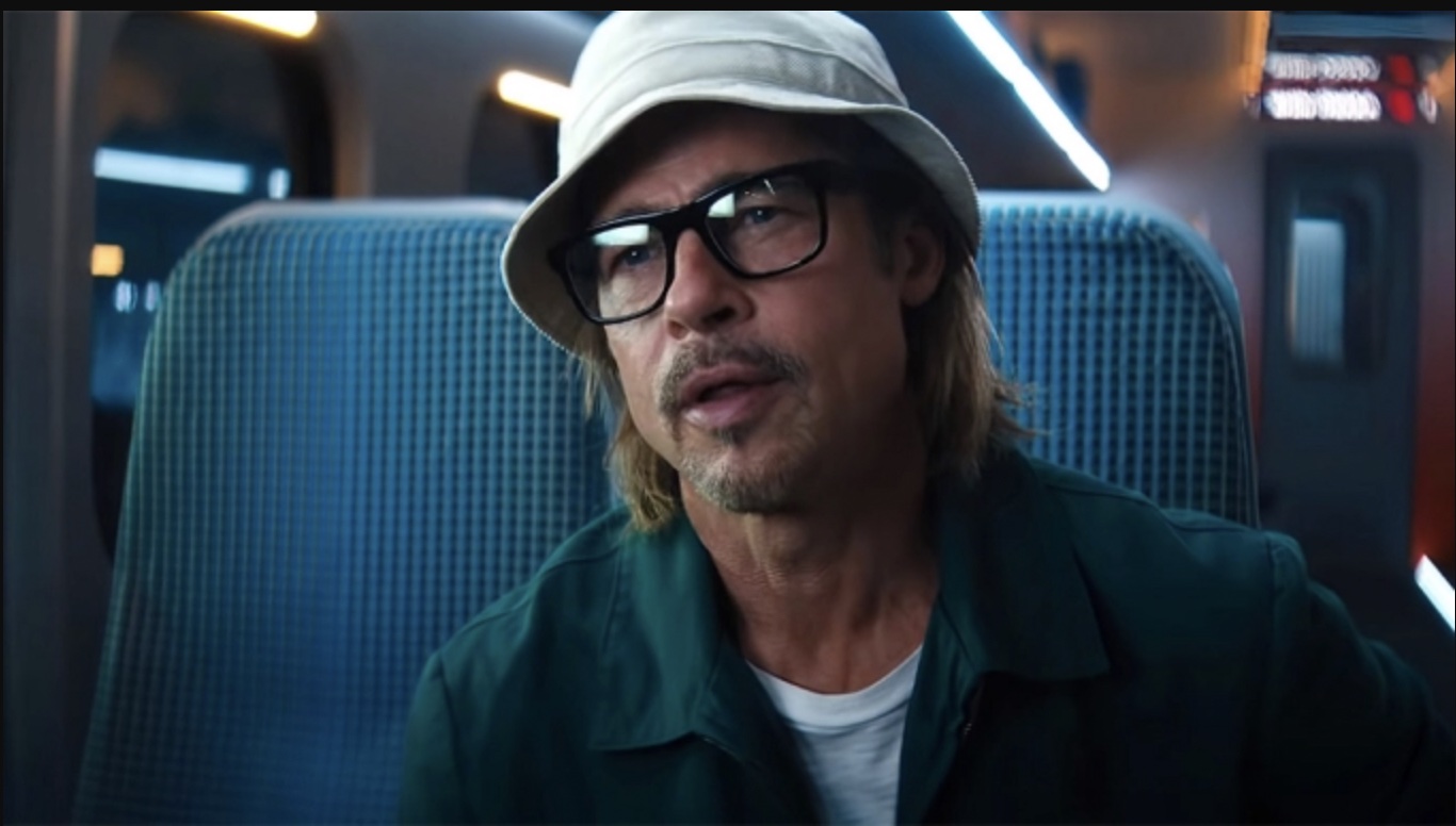 Brad Pitt from Bullet Train that upon hover display a picture of Anirudh