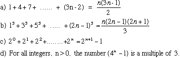 four induction problems
