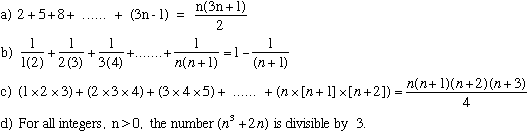 four induction problems