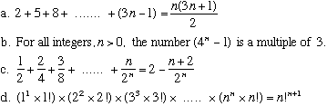 four induction problems