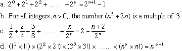 four induction problems