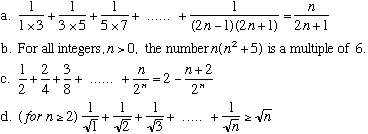 four induction problems