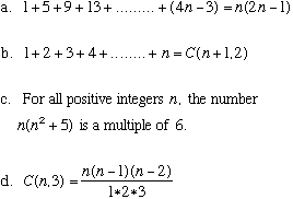 four induction problems