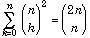 SUM [C(n,k)]^2 = C(2n,n)