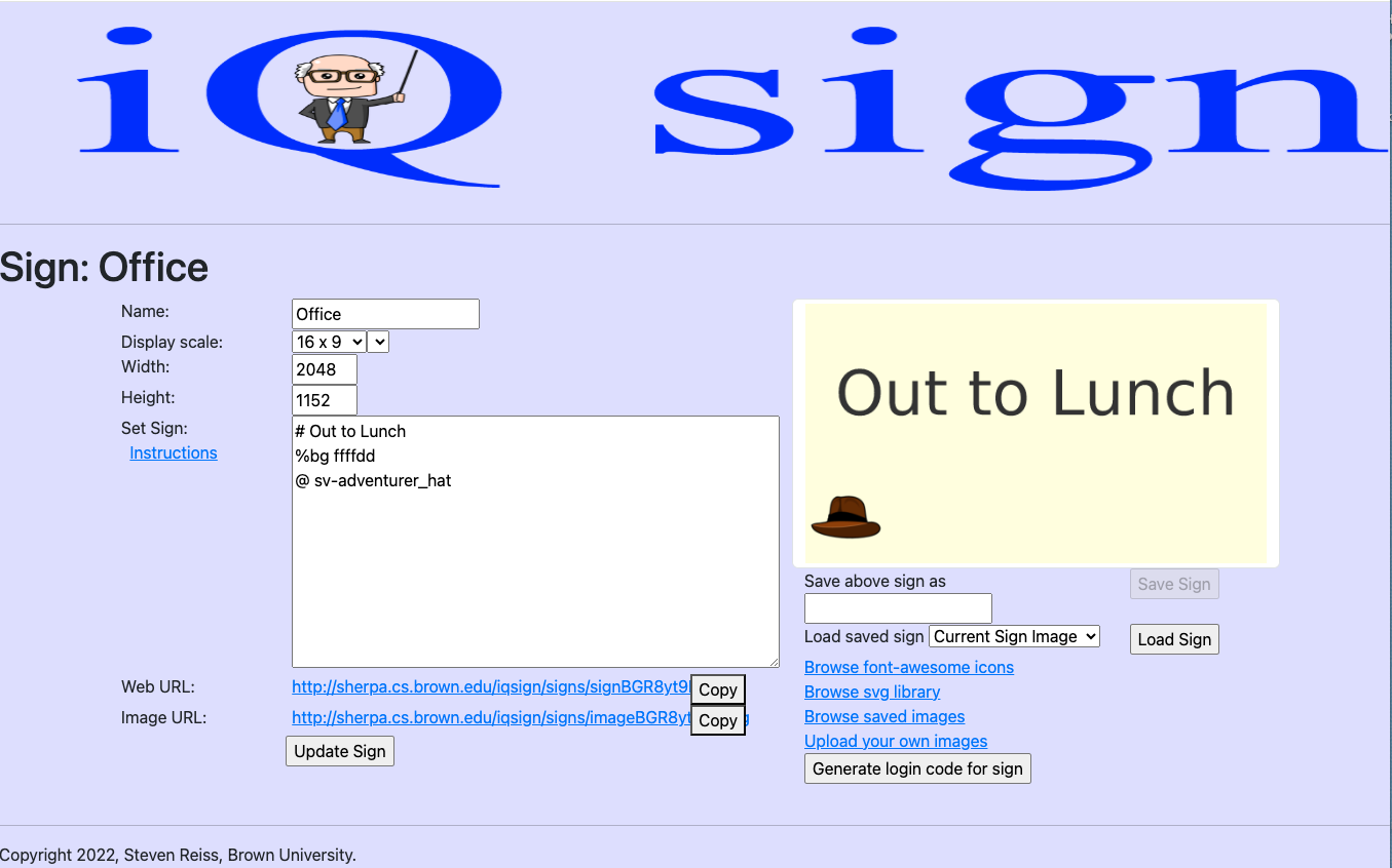 image of iqsign web site