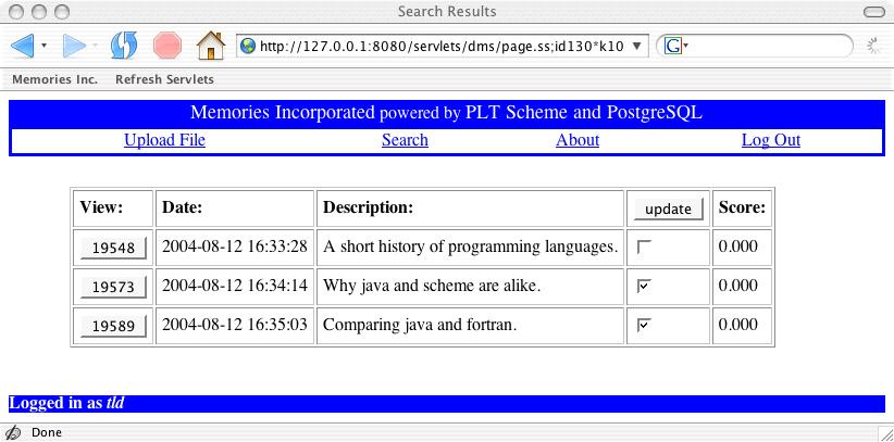 Results Page