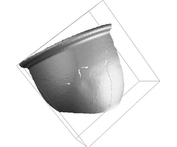 Assembling Virtual Pots from {3D} Measurements of their Fragments