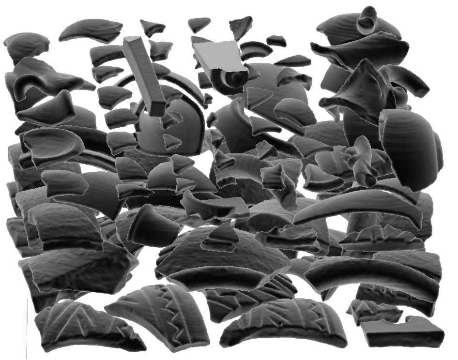 {B}ayesian Virtual Pot-Assembly from Fragments as Problems in Perceptual-Grouping and Geometric-Learning
