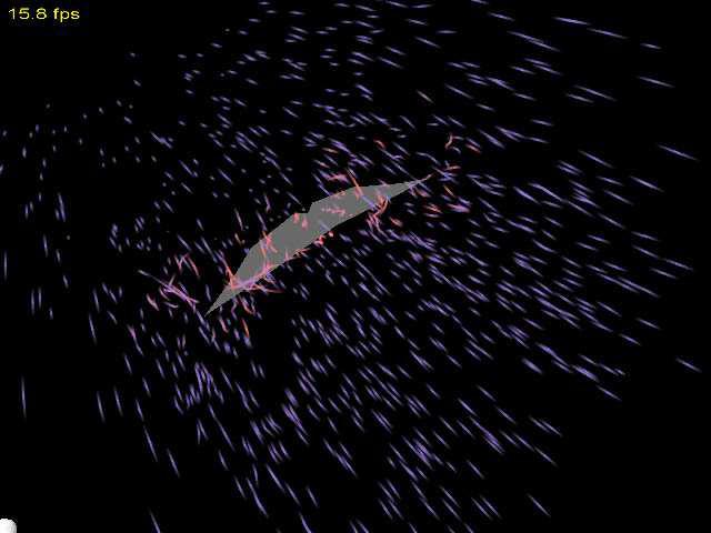 Visualization of Vortices in Simulated Airflow around Bat Wings During Flight