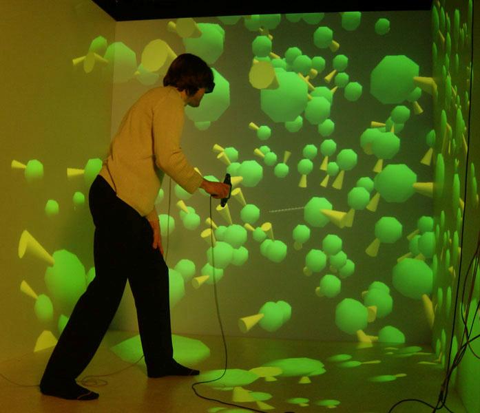 Characterizing the Effect of Level of Immersion on a {3D} Marking Task