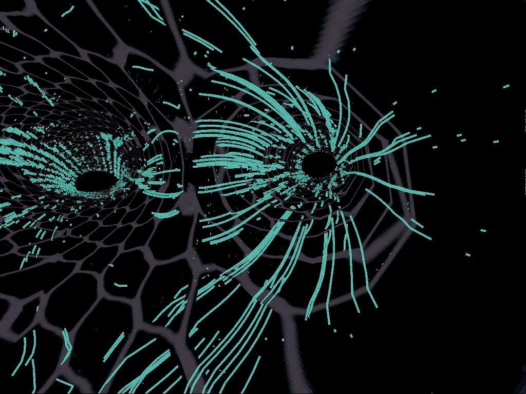 Particle Flurries: Synoptic {3D} Pulsatile Flow Visualization