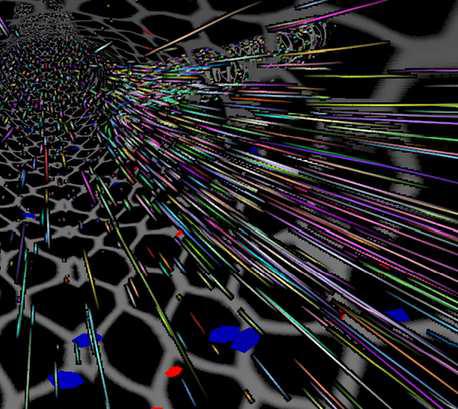 Particle Flurries: Synoptic {3D} Pulsatile Flow Visualization