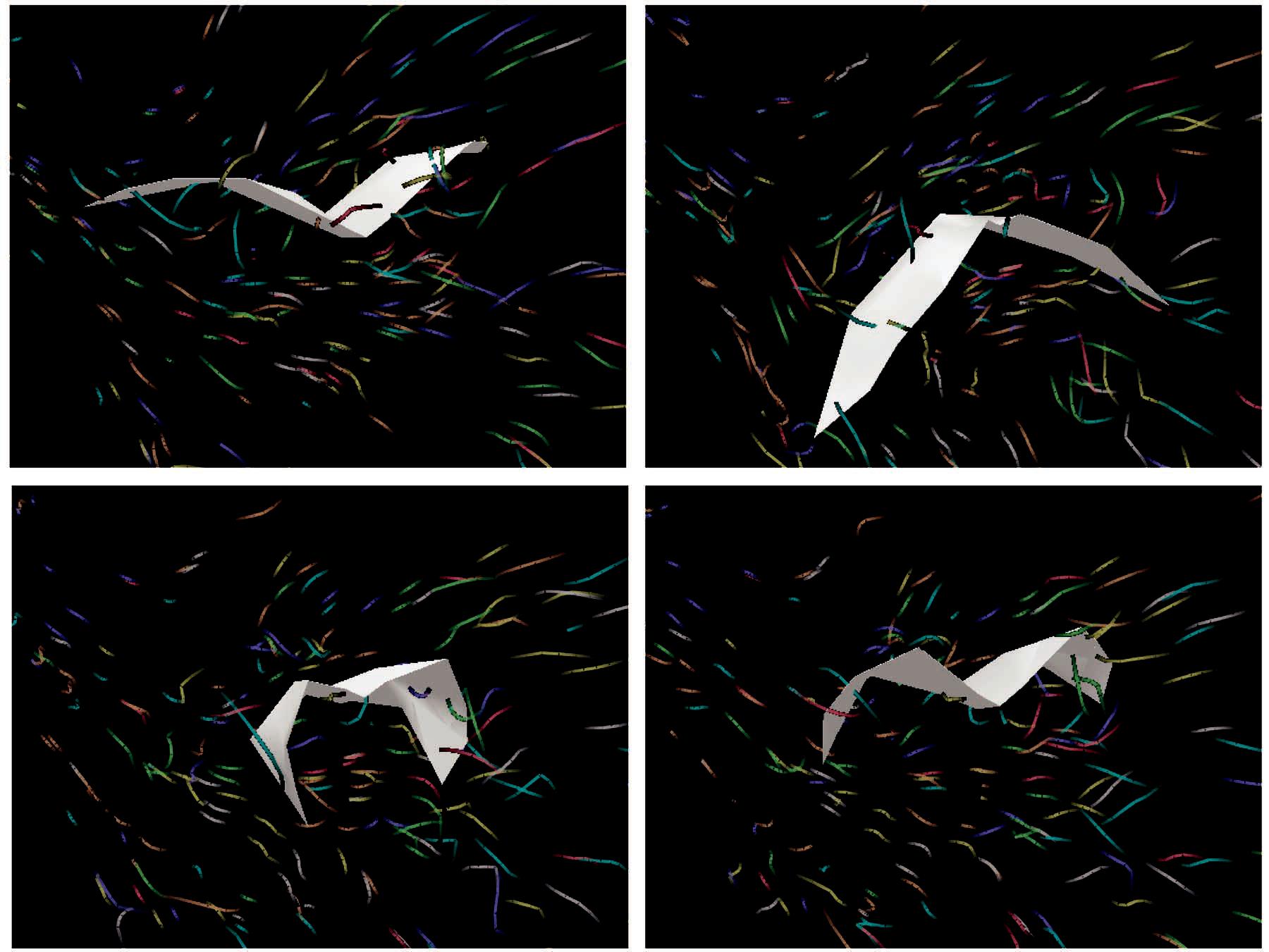 Particle Flurries: Synoptic {3D} Pulsatile Flow Visualization