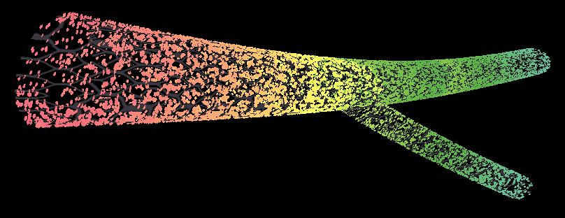 Particle Flurries: Synoptic {3D} Pulsatile Flow Visualization