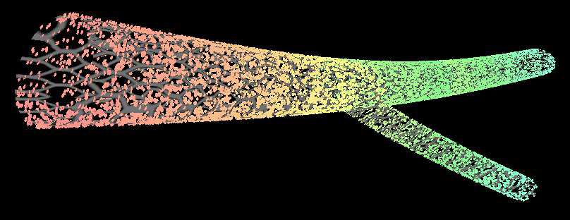 Particle Flurries: Synoptic {3D} Pulsatile Flow Visualization