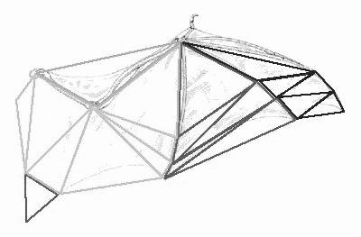 Simulation and Visualization of Air Flow Around Bat Wings During Flight