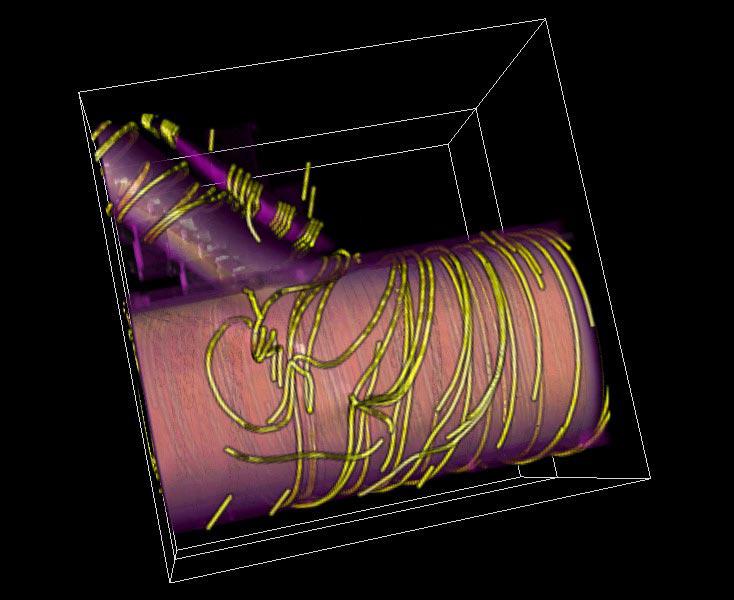Interactive Volume Rendering of Thin Thread Structures within Multivalued Scientific Datasets