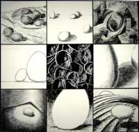 Eggs Nine Ways (pen and ink)