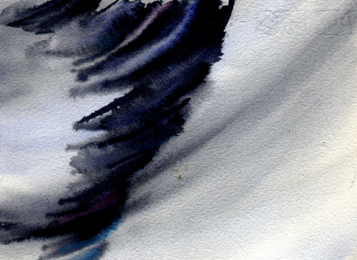 frame from SKYLIGHT 16mm film (watercolor)